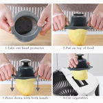 Charger l&#39;image dans la galerie, 9 in 1 Vegetable Cutter with Drain Basket Multifunctional Large Capacity Magic Rotate Vegetables Chopper Veggie Shredder Grater
