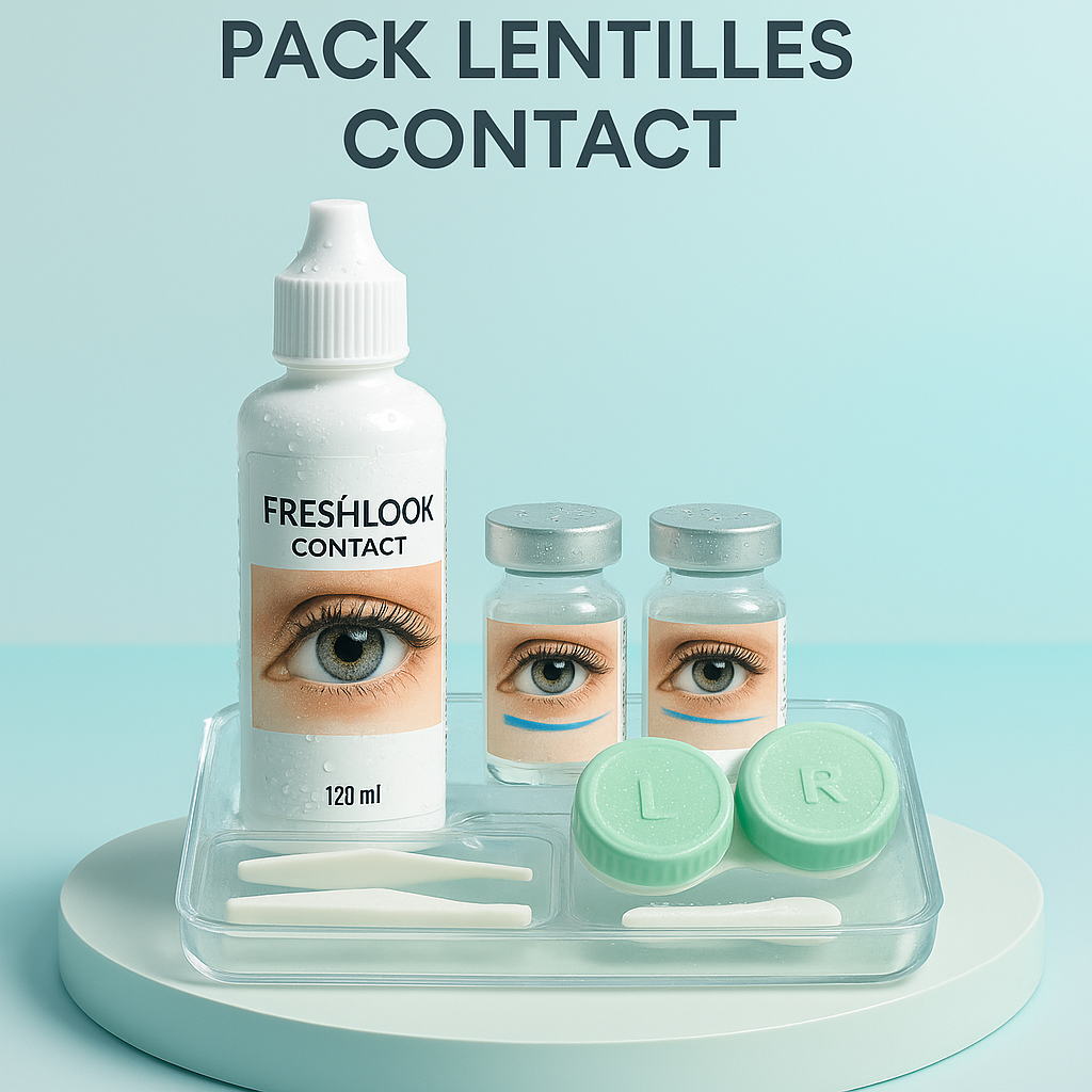 Ensemble FreshLook – Lentilles de Contact Colorées avec Kit d’Entretien