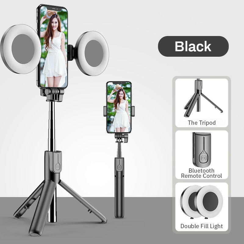 Selfie Duo - La Canne à selfie double éclairage.