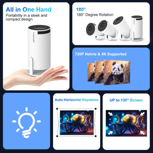 Projecteur Magcubic HD 4K  -  Votre Smart Tv Portative - Android  avec Wifi.