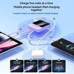 Charger l&#39;image dans la galerie, Mini Power Bank Universel -  10.000mAh avec 4 Câbles Charge.
