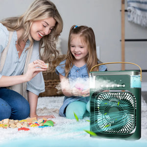 Portable Air Conditioner Fan 4 in 1 Personal Mini Cooling Spray Fan Small Aircon Humidifier Desk Fan for Home Office Room.