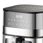 Charger l&#39;image dans la galerie, RAF 5.0L Large Capacity 1400W Stainless Steel Air Fryer Oven Fryer Oil Free Electric Digital With Visible Window Touch Screen.
