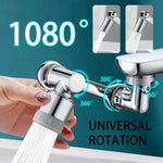 Charger l&#39;image dans la galerie, 1080° Rotatable Extension Faucet Sprayer Head 2 Spray Modes Universal Bathroom Tap Extend Adapter Aerator
