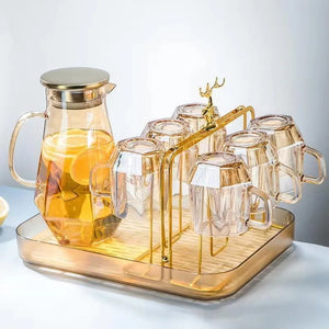 Carafe VIP + 6 Verres  Design Diamant.
