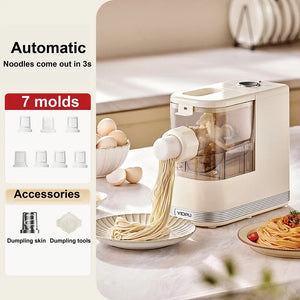 7 Molds Fully Automatic Noodle Maker 150W Home Multifunctional Electric Noodle Pressing Machine Dumpling Wrapping Machine 220V