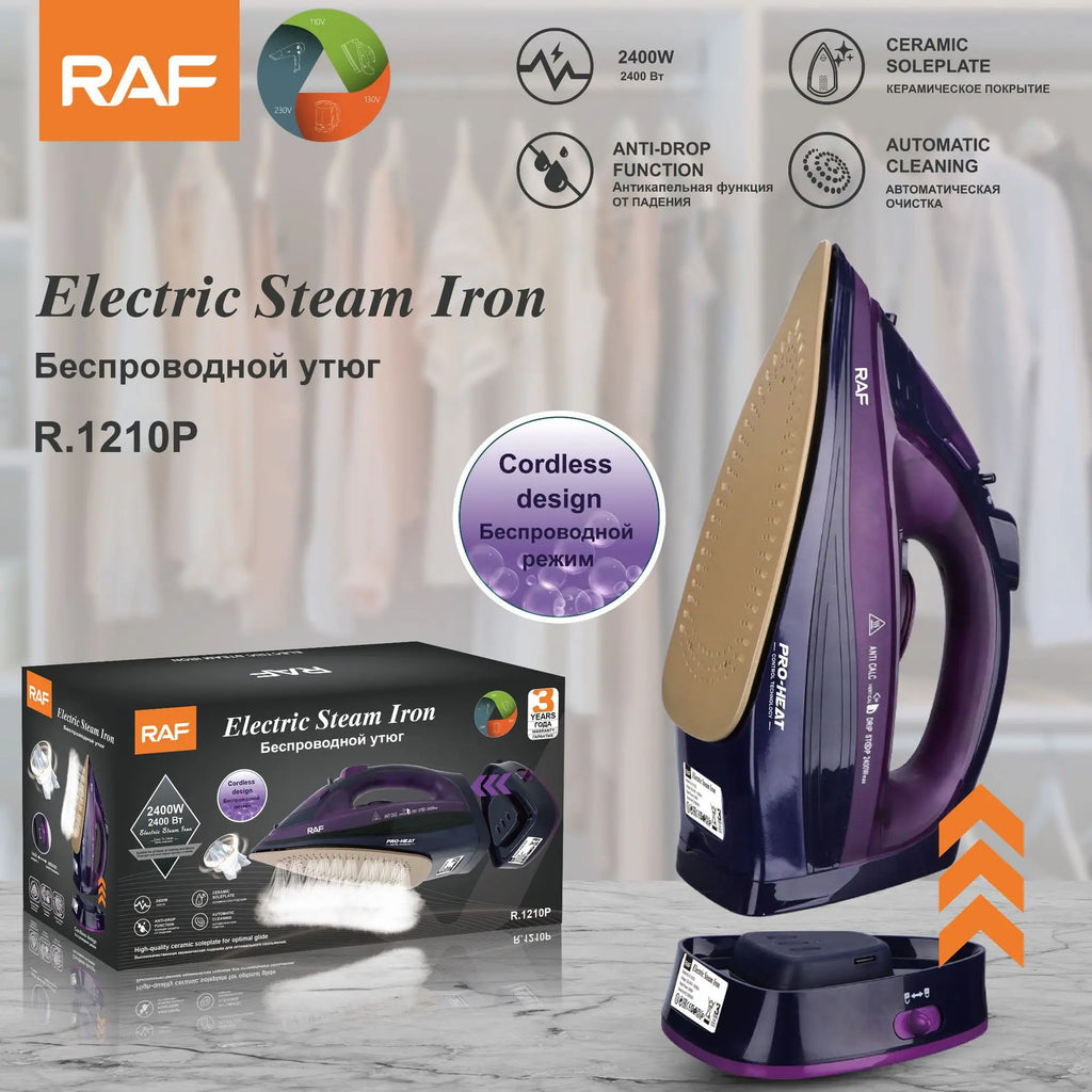 Fer à Repasser Rechargeable et sans fil 2400W.