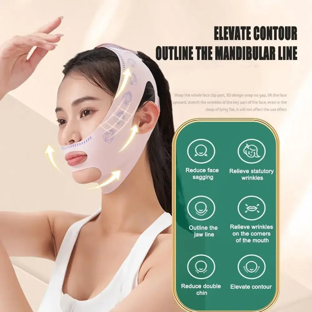 1PCS Chin Cheek Slimming Bandage V Shaper V Line Lifting Mask Face Lifting Anti Wrinkle Strap Band Sleeping Mask Beauty Health