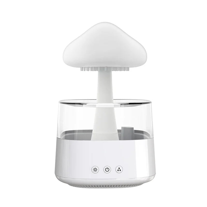 Mushroom Rain Air Humidifier Electric Aroma Diffuser Rain Cloud Smell Distributor Relax Water Drops Sounds Colorful Night Lights.