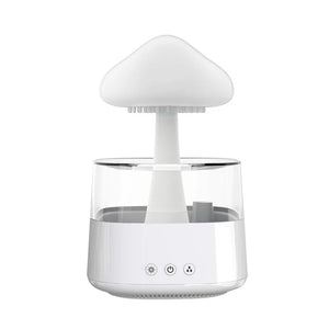 Mushroom Rain Air Humidifier Electric Aroma Diffuser Rain Cloud Smell Distributor Relax Water Drops Sounds Colorful Night Lights.