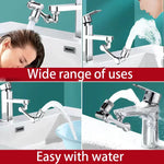 Charger l&#39;image dans la galerie, 1080° Rotatable Extension Faucet Sprayer Head 2 Spray Modes Universal Bathroom Tap Extend Adapter Aerator
