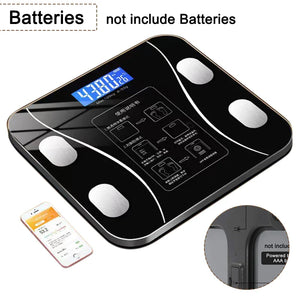 Smart Body Fat Scale Wireless Digital Bathroom Scale Bluetooth Electronic Weight Scale with Smartphone App.