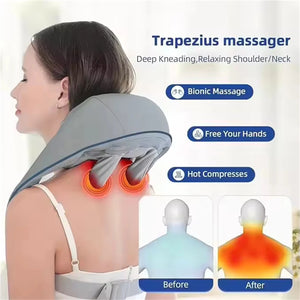 Oreiller de Massage Sans Fil   pour le Cou, le Dos et Tout le Corps.