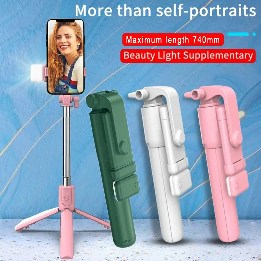 Selfie Light - Canne a selfie avec éclairage LED.