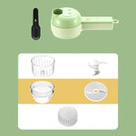 Charger l&#39;image dans la galerie, 4In1 Electric Vegetable Cutter Set Handheld Wireless Electric Garlic Masher Food Chopper Meat Grinder Machine Food Peel Slice
