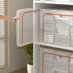 Charger l&#39;image dans la galerie, Transparent clothing organizer Multi-functional folding bins toy storage box waterproof storage box home storage shelves.
