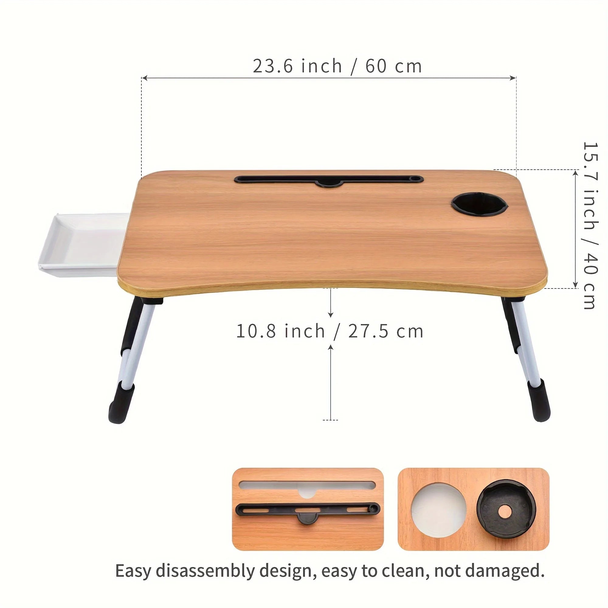 Table de Lit Pliable pour Ordinateur, repas et Etudes