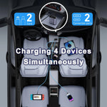 Charger l&#39;image dans la galerie, Chargeur de Voiture 4-en-1 – avec Câble Rétractable et charge rapide.

