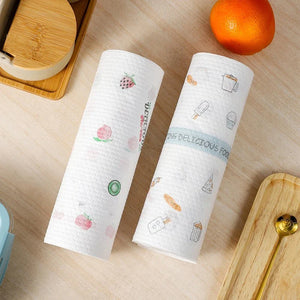 Rouleau de Lingettes Réutilisables pour la Cuisine, Usage Humide et Sec.