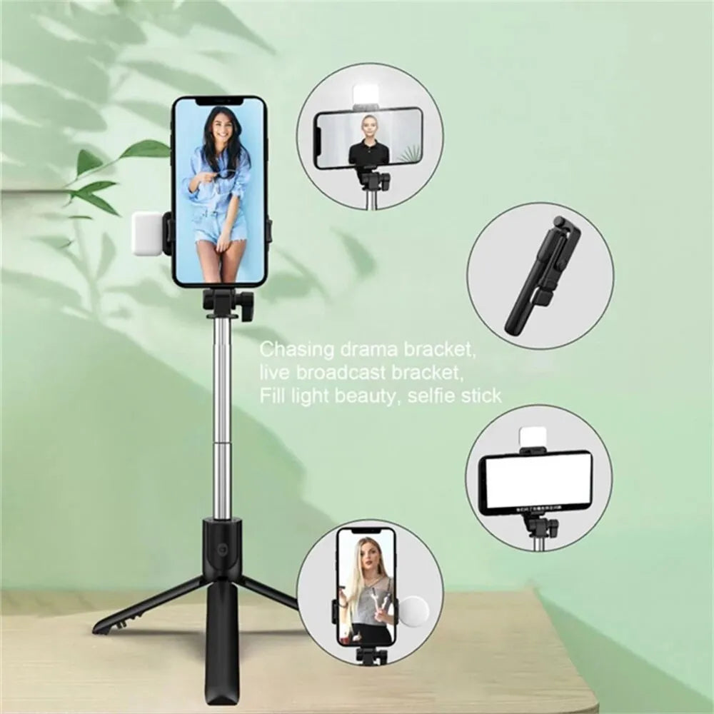 Selfie Light - Canne a selfie avec éclairage LED.