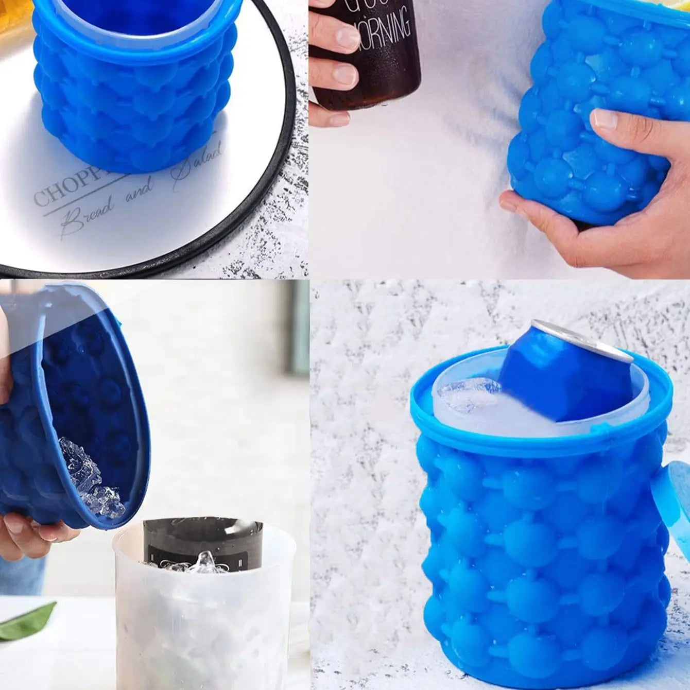 Moule à Glaçons en Silicone, Glacière Portable pour Bière et Vin.