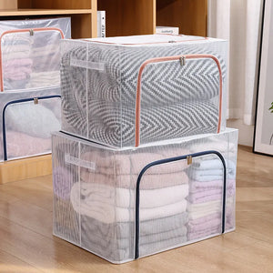 Transparent clothing organizer Multi-functional folding bins toy storage box waterproof storage box home storage shelves.