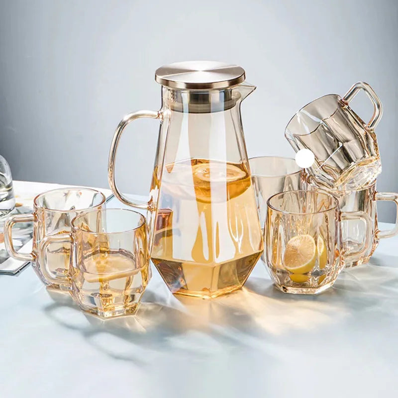 Carafe VIP + 6 Verres  Design Diamant.
