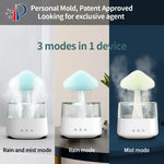 Charger l&#39;image dans la galerie, Mushroom Rain Air Humidifier Electric Aroma Diffuser Rain Cloud Smell Distributor Relax Water Drops Sounds Colorful Night Lights.
