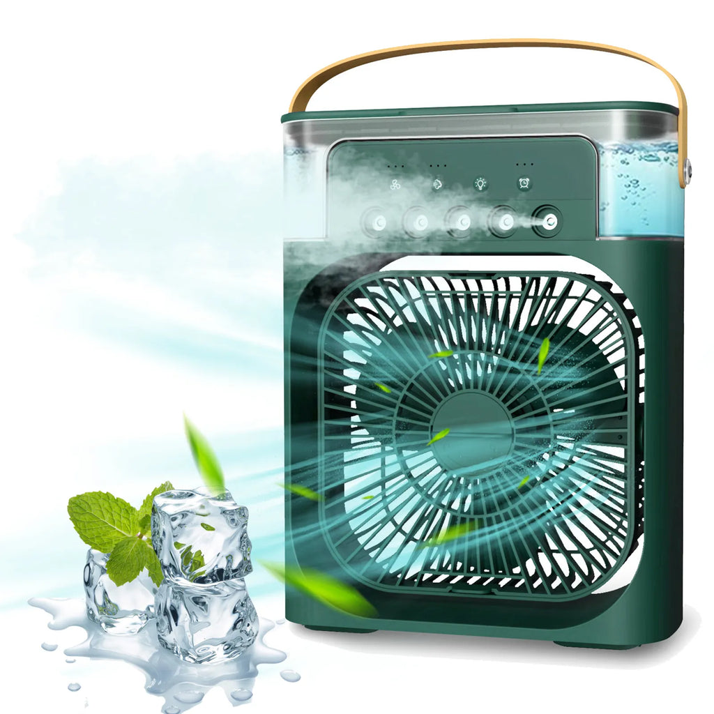 Portable Air Conditioner Fan 4 in 1 Personal Mini Cooling Spray Fan Small Aircon Humidifier Desk Fan for Home Office Room.