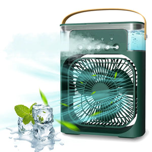 Portable Air Conditioner Fan 4 in 1 Personal Mini Cooling Spray Fan Small Aircon Humidifier Desk Fan for Home Office Room.