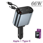 Charger l&#39;image dans la galerie, Chargeur de Voiture 4-en-1 – avec Câble Rétractable et charge rapide.
