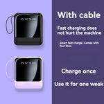 Charger l&#39;image dans la galerie, Mini Power Bank Universel -  10.000mAh avec 4 Câbles Charge.
