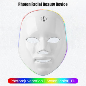 Masque Beauté LED Photonique Rechargeable – 7 Couleurs pour Soin du Visage à Domicile