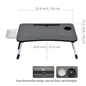 Table de Lit Pliable pour Ordinateur, repas et Etudes