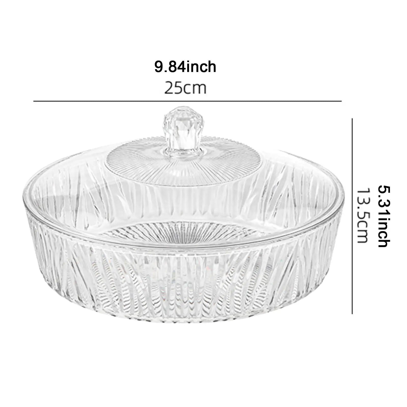 Cake Plate Dessert Table Display with Cover Transparent Portable Decoration Fruit Bowl Serving Cookie Platter for Party