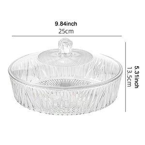 Cake Plate Dessert Table Display with Cover Transparent Portable Decoration Fruit Bowl Serving Cookie Platter for Party