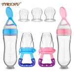 Charger l&#39;image dans la galerie, 4PCS Baby Spoon Bottle Feeder Dropper Silicone Spoons for Feeding Medicine Kids Toddler Cutlery Utensils Children Accessories
