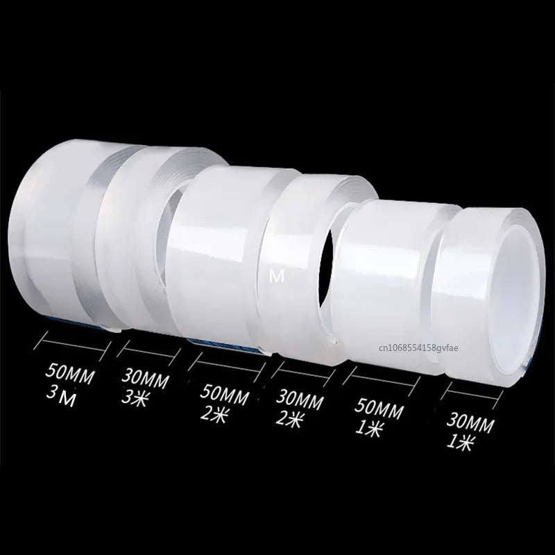 Nano Double Sided Sticker Reusable Traceless Nano Transparent Self Adhesive Sticker Washable Waterproof Double-Sided Tapes.