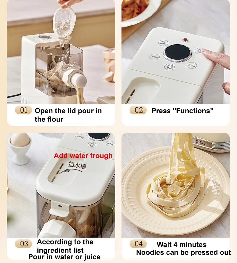 7 Molds Fully Automatic Noodle Maker 150W Home Multifunctional Electric Noodle Pressing Machine Dumpling Wrapping Machine 220V