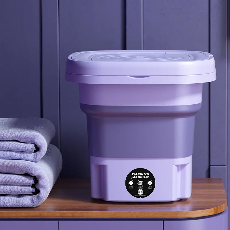 Mini Machine à Laver Pliable 8L - Pour sous-vêtements, culottes, mouchoirs,chaussettes et vêtements de bébé