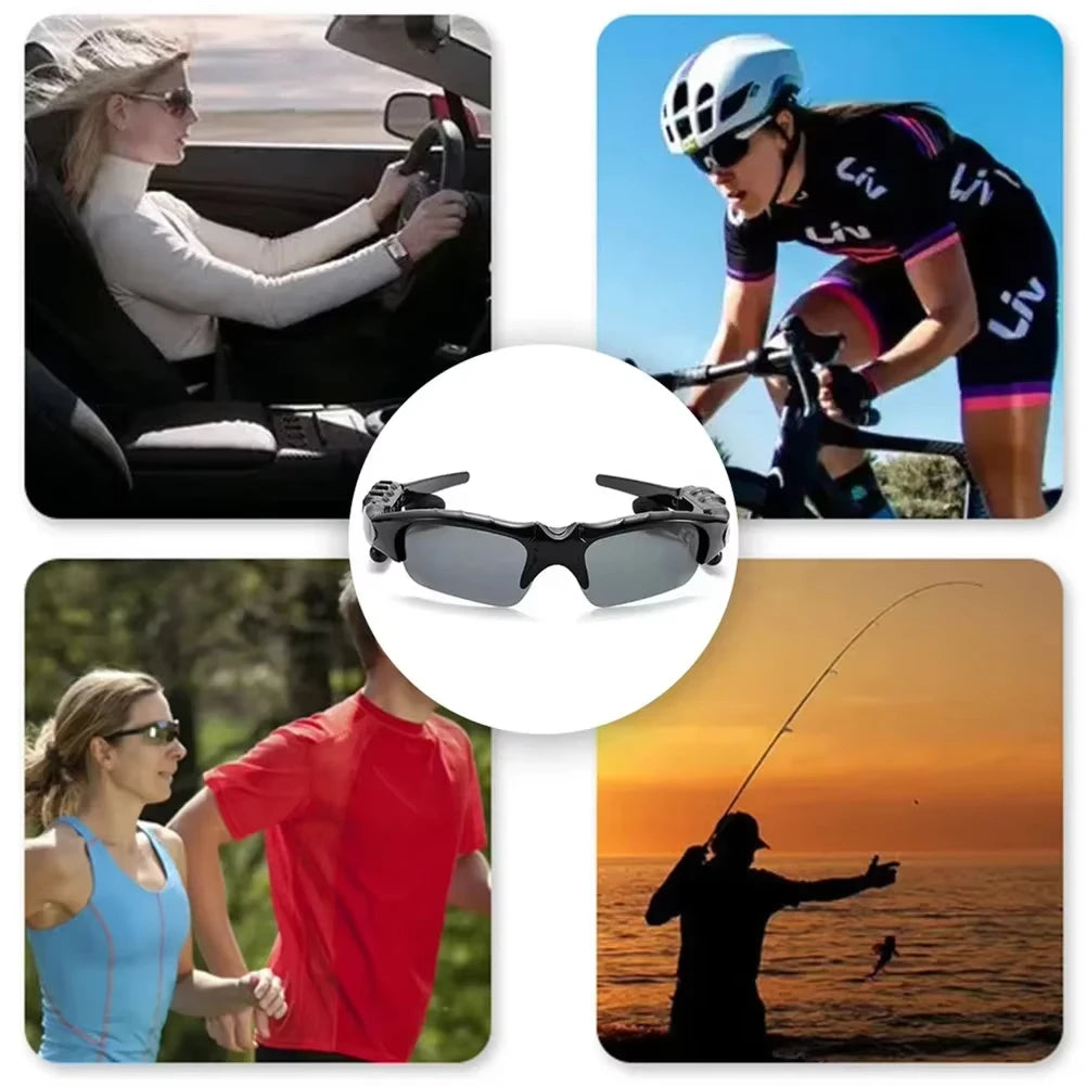 Smart Bluetooth Audio Glasses Outdoor Sports Cycling Surround Sound Headphones Listen To Music Call Polarized Sunglasses.