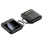 Charger l&#39;image dans la galerie, Mini Power Bank Universel -  10.000mAh avec 4 Câbles Charge.
