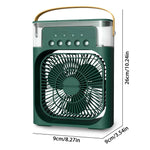 Charger l&#39;image dans la galerie, Portable Air Conditioner Fan 4 in 1 Personal Mini Cooling Spray Fan Small Aircon Humidifier Desk Fan for Home Office Room.
