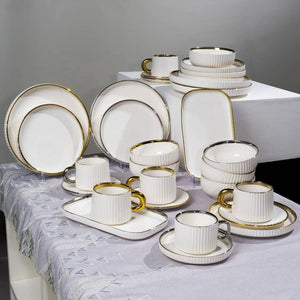 Service de Table Élégant Européen en Porcelaine – 32 Pièces - Édition Luxe
